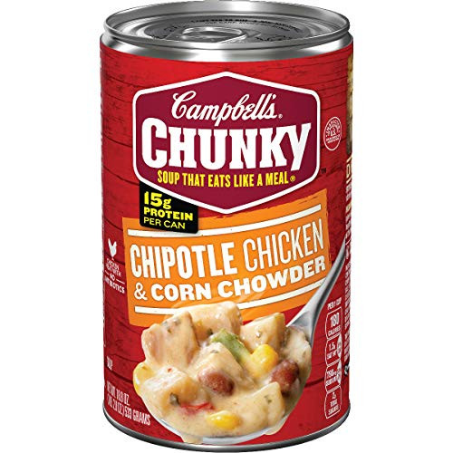 Campbells Chunky Chipotle Chicken and Corn Chowder 18_8 oz_ Can Campbells Chunky Chipotle Chicken and Corn Chowder 18_8 oz_ Can