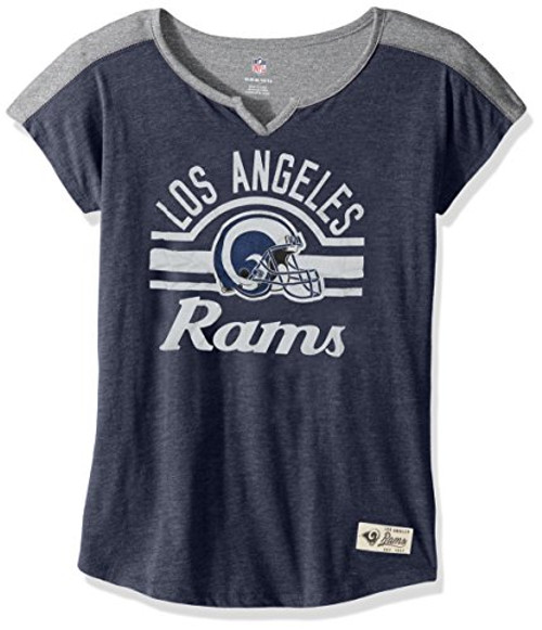 NFL Girls 7-16 Tribute Football Tee -Dark Navy-L14 Los Angeles Rams NFL Girls 7-16 Tribute Football Tee -Dark Navy-L14 Los Angeles Rams