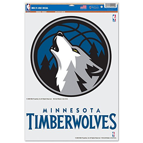 WinCraft NBA Minnesota Timberwolves 61504081 Multi Use Decal 11 x 17 Black