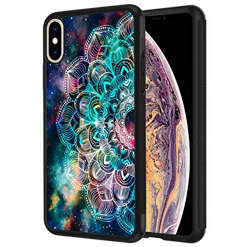 POKABOO iPhone Xs MAX Case Scratch Resistance  Shock Absorption Slim Flexible Protective Silicone Cover Phone Case for iPhone Xs MAX 6_5 inch - Galaxy Mandala