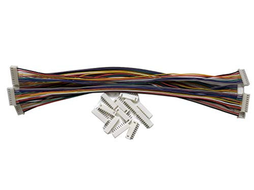 6 PCS 9 PIN JST XH Female Connector on Both Side - 300mm 1007 26 AWG  and  12 PCS 9 PIN JST XH Male Connector