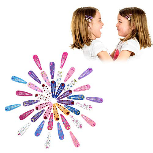Dofash 40PCS Metal Hair Clips 2 Inch5CM Snap Barrettes for Girls Toddlers snap clips Kids Snap Hair Clips Women Accessories 20 Colors Solid and Printed Assorted ColorG Dofash 40PCS Metal Hair Clips 2 Inch5CM Snap Barrettes for Girls Toddlers snap clips Kids Snap Hair Clips Women Accessories 20 Colors Solid and Printed Assorted ColorG