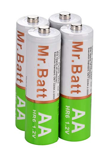 Mr_Batt NiMH AA Rechargeable Batteries 4 Pack Pre-Charged 1600mAh