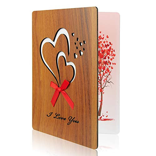 TUPARKA I Love You Card Imitation Wooden Greeting Card for Mothers Day Anniversary Valentines Day Birthdays Weddings and Special Occasions TUPARKA I Love You Card Imitation Wooden Greeting Card for Mothers Day Anniversary Valentines Day Birthdays Weddings and Special Occasions