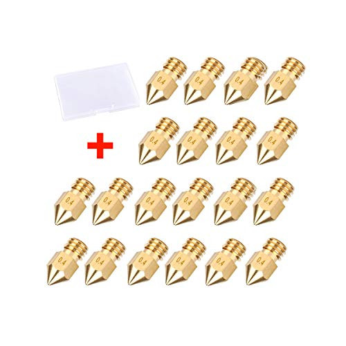 20PCS 3D Printer Nozzles MK8 Nozzle 0_4mm Extruder Print Head with Storage Box for 3D Printer Makerbot Creality CR-10