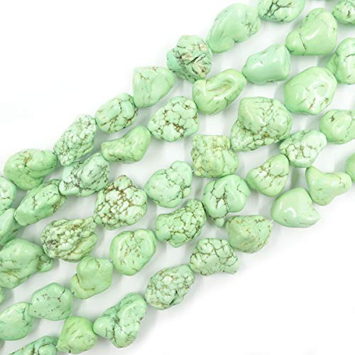 15-18mm Freeform Green Turquoise Beads Loose Gemstone Beads for Jewelry Making Strand 15 Inch 16-22pcs 15-18mm Freeform Green Turquoise Beads Loose Gemstone Beads for Jewelry Making Strand 15 Inch 16-22pcs