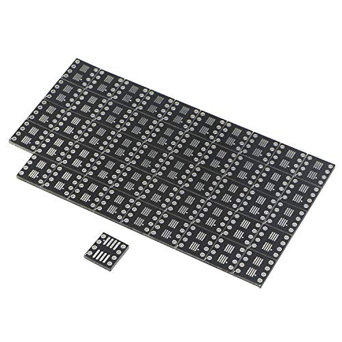 JIUWU 8 Pin Double-Side Prototype Printed Circuit PCB Adapter Universal Board Protoboard SO MSOP TSSOP SOIC SOP8 to DIP8 for DIY Soldering and Electronic Project