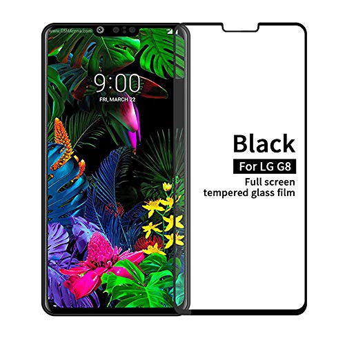 for LG G8 ThinQ Screen Protector Tempered Glass 2 Pack 9H Hardness Protector Film HD ClearAnti-Scratch Anti-Bubble Case Friendly for LG G8 ThinQ - Black