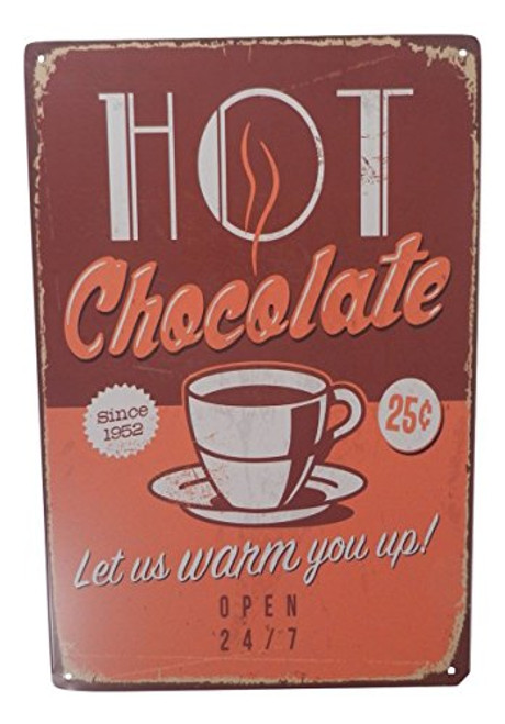DoubleFly Hot Chocolate Funny Tin Sign Bar Pub Garage Diner Cafe Home Wall Decor Home Decor Art Poster Retro Vintage DoubleFly Hot Chocolate Funny Tin Sign Bar Pub Garage Diner Cafe Home Wall Decor Home Decor Art Poster Retro Vintage