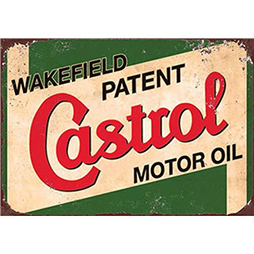 Easy Painter Castrol Motor Oil Metal Poster Vintage Tin SignsGas Station Signs Vintage Oil Signs Garage Wall Decor 20x30cm