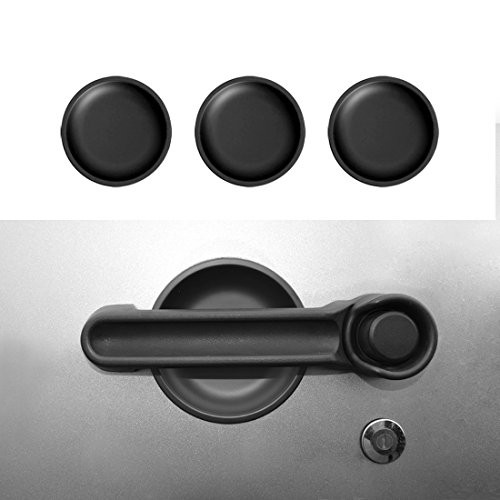 Extreme Off-Road Jeep Wrangler Door Plate Handle Jeep Wrangler Accessories JK JKU & Unlimited Rubicon Sahara sports 2007-2018, Matte Black,2 Doors,3pcs