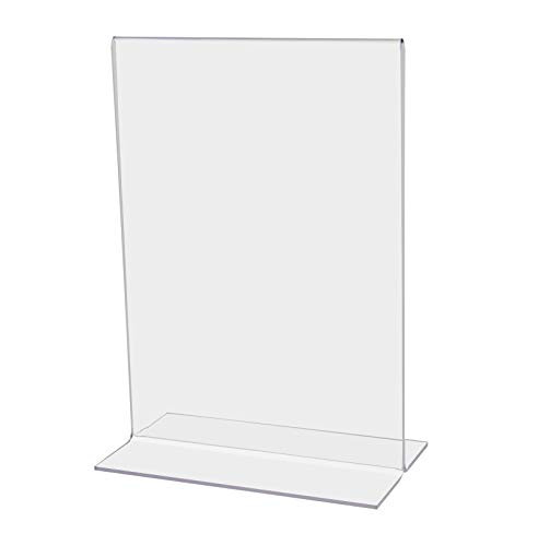 Marketing Holders Literature Flyer Poster Frame Letter Notice Menu Pricing Deli Table Tent Countertop Expo Event Sign Holder Display Stand Double Sided Bottom Loading 5w x 7h Pack of 1