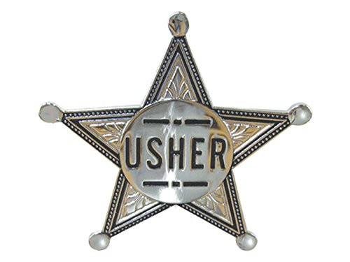 Silver Magnetic Star Badge - Usher