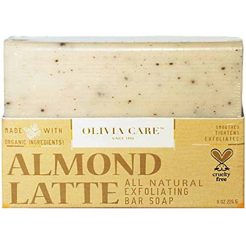 Olivia Care Almond Latte Bar Soap 8oz -Natural Ingredients only  and  Organic Oils-