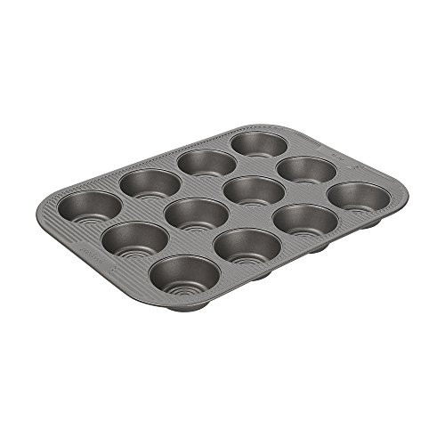 Good Cook AirPerfect Nonstick 12 Cup Muffin and Cupcake Pan, Gray