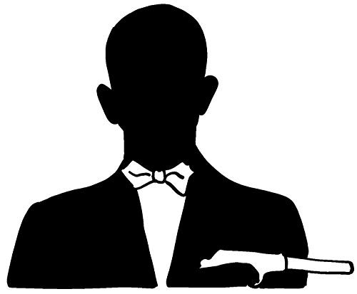 hBARSCI Secret Service Agent Vinyl Decal - 5 Inches - for Cars Trucks Windows Laptops Tablets Outdoor-Grade 2_5mil Thick Vinyl - Black