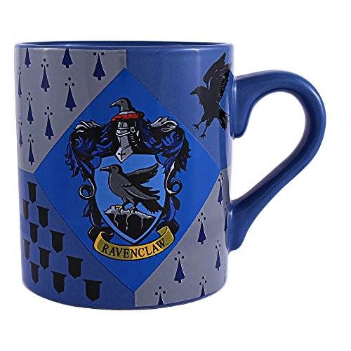 Silver Buffalo HP6932 Harry Potter Ravenclaw House Crest Ceramic Mug, 14-Ounces