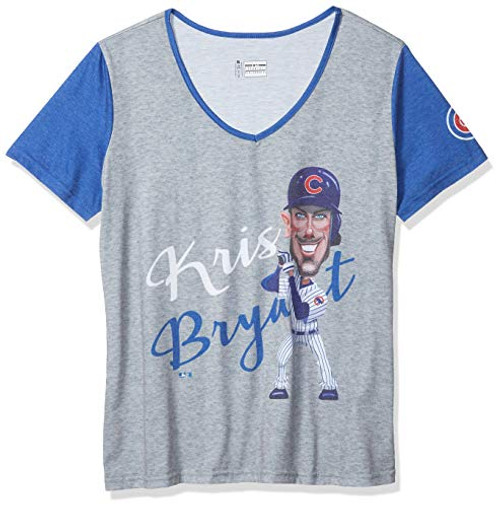 FOCO MLB Chicago Cubs Womens Caricature TEECARICATURE TEE Team Color XL