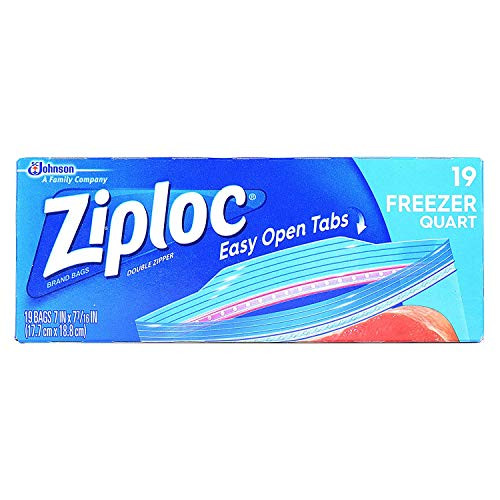 Ziploc Freezer Bags Quart 19 ct