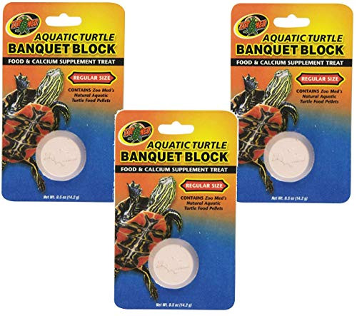 3 Pack Zoo Med Aquatic Turtle Banquet Blocks