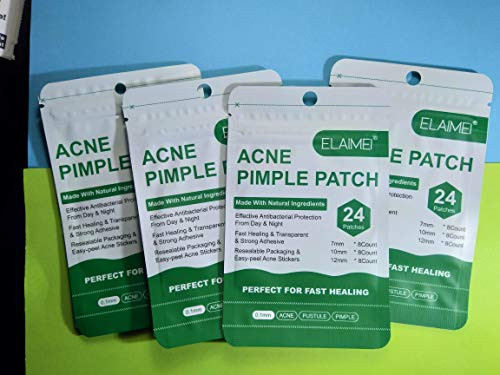 96 Patches Acne Pimple Patch Acne Care Pimple Patch Absorbing Round Pads Blemish Covers - Hydrocolloid Bandages Acne Spot Treatment for Face  and  Skin Spot Patch That Conceals Acne