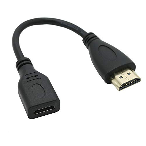 HDMI Male to Mini HDMI Female Adapter HDMI Type A to Mini HDMI Type C v1_4 Cable Adapter Connector 15cm