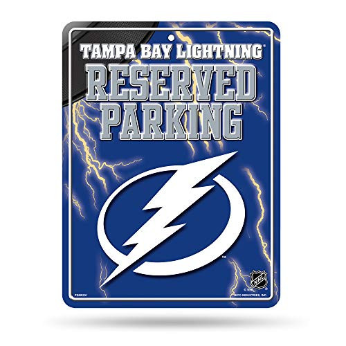 NHL Rico Industries 8_5-Inch by 11-Inch Metal Parking Sign Décor Tampa Bay Lightning