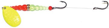 Macks Lure Double Whammy Hammered Nickel Flo Orange 6
