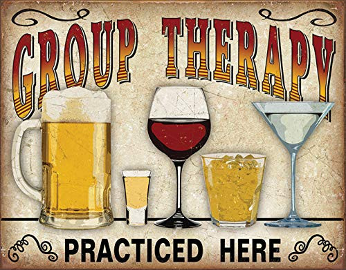 Desperate Enterprises Group Therapy Tin Sign 16 W x 12_5 H Desperate Enterprises Group Therapy Tin Sign 16 W x 12_5 H
