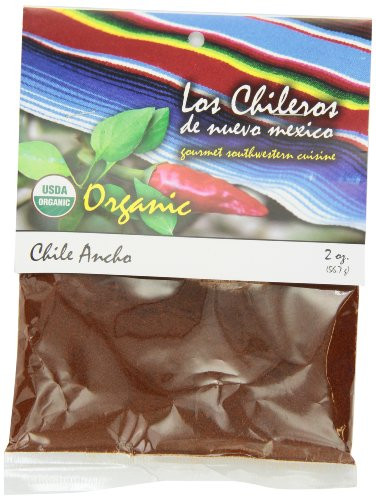 Los Chileros Organic Chile Ancho Powder 2 Ounce Packages