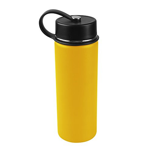 Tahoe Trails 20 oz Double Wall Vacuum Insulated Stainless Steel Water Bottle Cyber Yellow