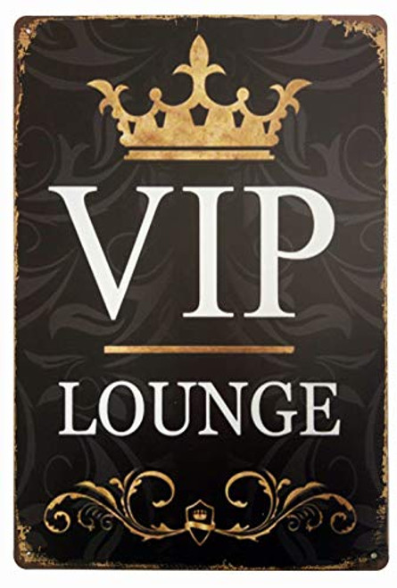 Decor VIP Lounge Vintage Tin Sign Wall Retro Metal Bar Pub Poster Metal 12 X 8 Aluminum Plate