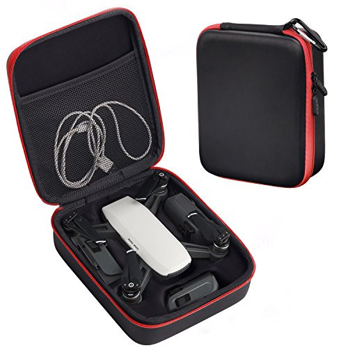 DJI SPARK CASE, MoKo Portable Handheld Carrying Case Travel Protective Hard Case Storage Box Drone Bag for DJI SPARK Drone and Accessories, Black & Red