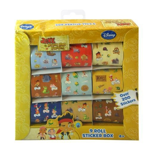 UPD Jake and Neverland Pirates 9 Roll Sticker Box with 200 Stickers UPD Jake and Neverland Pirates 9 Roll Sticker Box with 200 Stickers