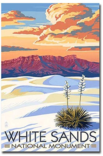 White Sands National Monument Travel Art Refrigerator Magnet Size 2_5 x 3_7