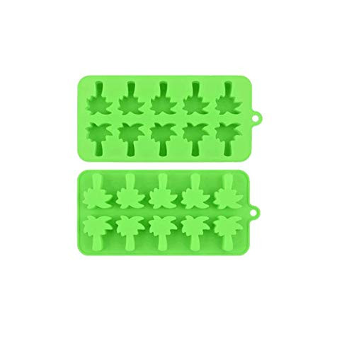 2pcs 10 Cavity Palm Tree Silicone Mold Cake Mould Chocolate Candy Cupcake Mould Jelly Baking Mould Mold Ice Cube Tray