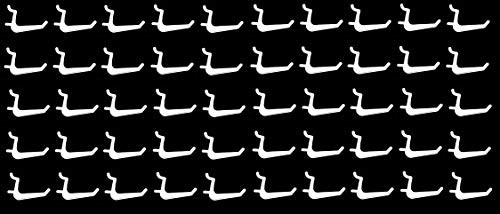 50 Pack of Jumbo White Pegboard Hooks Garage Tools Hammer Air Tool Storage Organization Jewelry