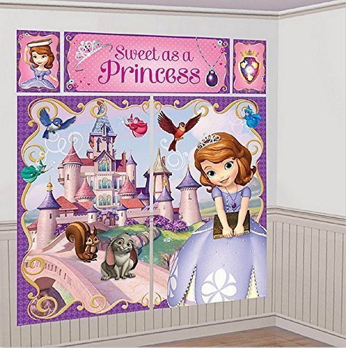 Disney Sofia the First Scene Setters Wall Banner Decorating Kit Birthday Party Supplies