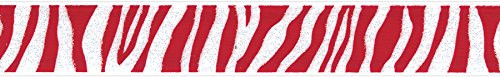 Offray Red Zebra Crystal Craft Ribbon 78-Inch x 9-Feet 78 Inch