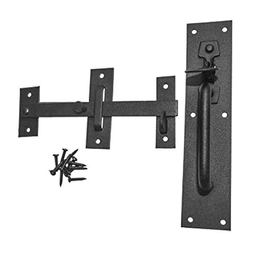 Black Iron Door Latch Lock Set Norfolk Gate Or Door | Renovator's Supply