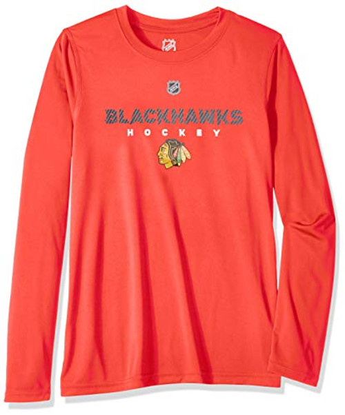 Outerstuff NHL NHL Chicago Blackhawks Youth Boys Hyper Long Sleeve Performance Tee Red Youth Large14-16 Outerstuff NHL NHL Chicago Blackhawks Youth Boys Hyper Long Sleeve Performance Tee Red Youth Large14-16