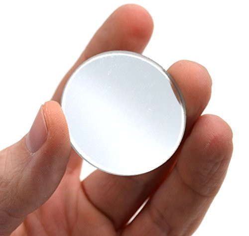 Concave Mirror 1_5 Diameter 200mm Focal Length - Round - Glass - 3mm Thick Approx_ - Eisco Labs