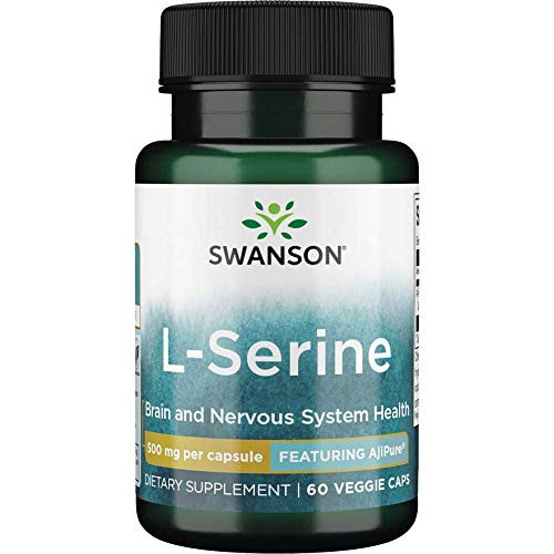 Swanson Ajipure L-Serine Pharmaceutical USP Grade High Purity Amino Acid Dietary Supplement 500 mg 60 Veggie Capsules