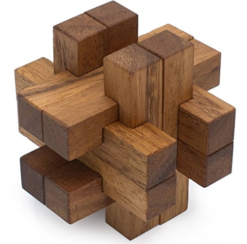Nexus: Handmade & Organic 3D Brain Teaser Wooden Puzzle for Adults from SiamMandalay with SM Gift Box(Pictured)