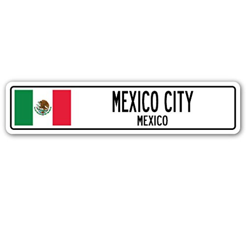 Mexico City Mexico Aluminum Street Sign Mexican Flag City Country Road Wall Gift Mexico City Mexico Aluminum Street Sign Mexican Flag City Country Road Wall Gift