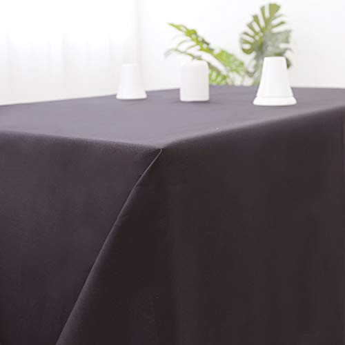 Zdada Black Rectangular Polyester Tablecloth - 50x80 Wedding Restaurant Polyester Tablecloth Party Table Cloth