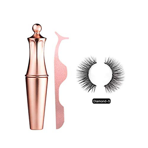 ARTIFUN Magnetic Eyeliner  and  Magnetic Eyelashes Kit with Tweezers New Black Liquid Eye Liner for Use Magnetic False Lashes