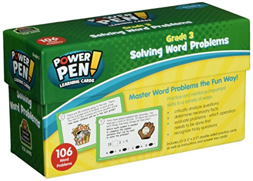Teacher Created Resources Power Pen Learning Cards: Solving Word Problems Grade 3 (6998)