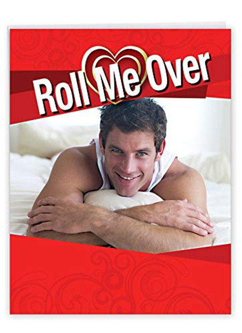 NobleWorks - Big Funny Adult Valentines Day Greeting Card 8_5 x 11 Inch - Jumbo Notecard for Valentines Stationery Humor - Roll Me Over J2140 NobleWorks - Big Funny Adult Valentines Day Greeting Card 8_5 x 11 Inch - Jumbo Notecard for Valentines Stationery Humor - Roll Me Over J2140