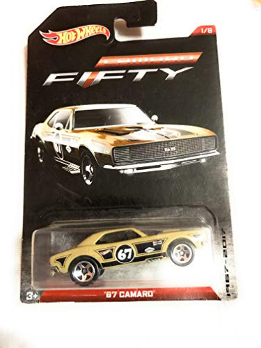 HOT WHEELS FIFTY ANNIVERSARY CAMARO TAN 67 CAMARO 18 PAINTED ENGINE